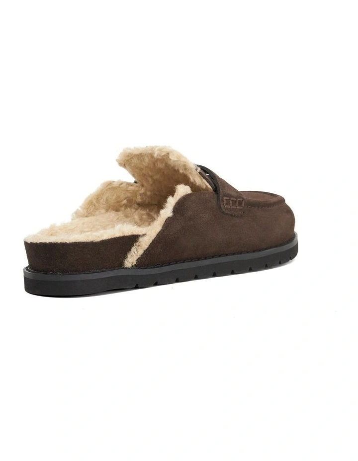 Goldy Shearling Open Back In Brown image 5