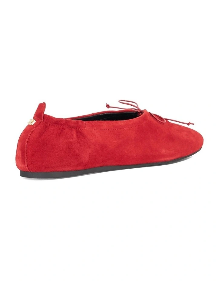 How High Vamp Ballet Flat In Red image 4