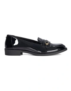Globing Patent Loafer In Black