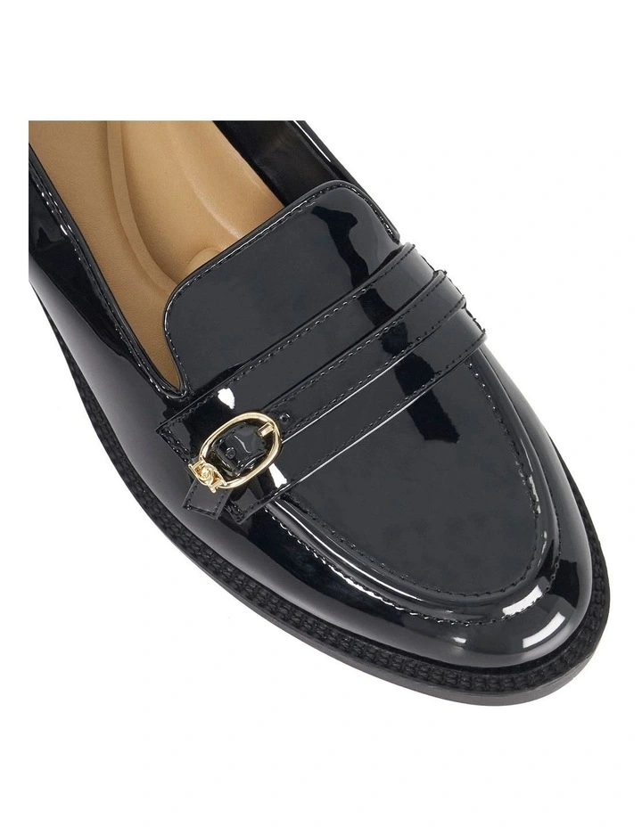 Globing Patent Loafer In Black image 5