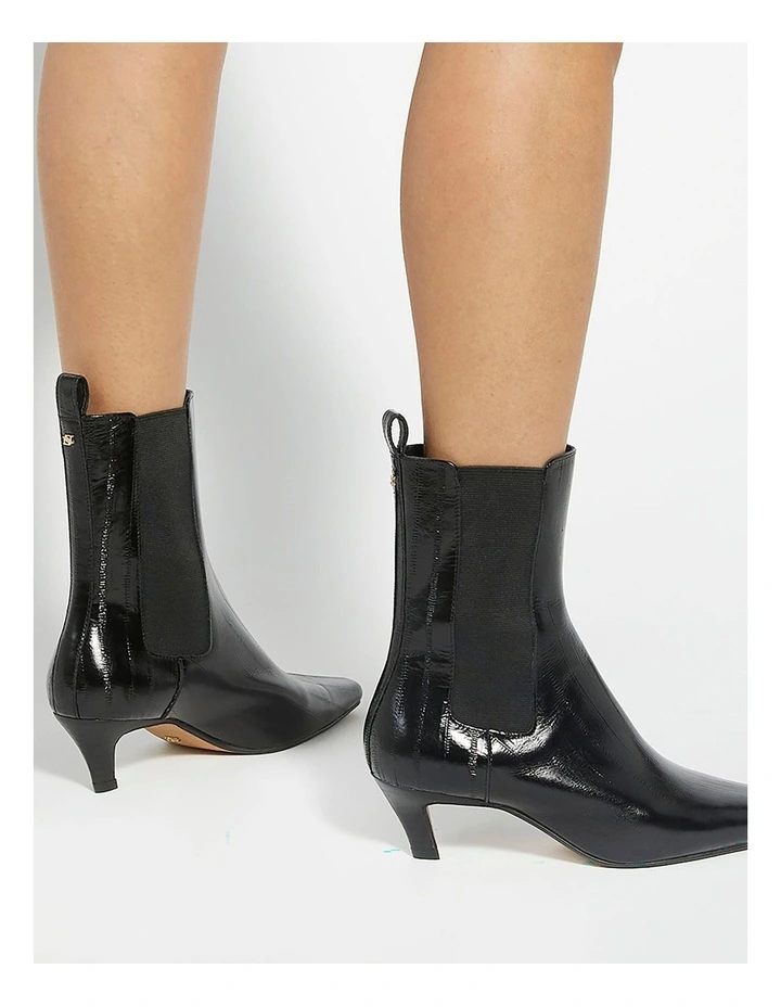 Odele Angle Heel Boots in Black image 2