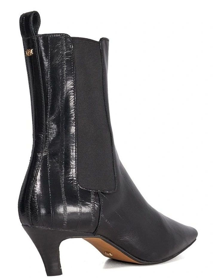 Odele Angle Heel Boots in Black image 5