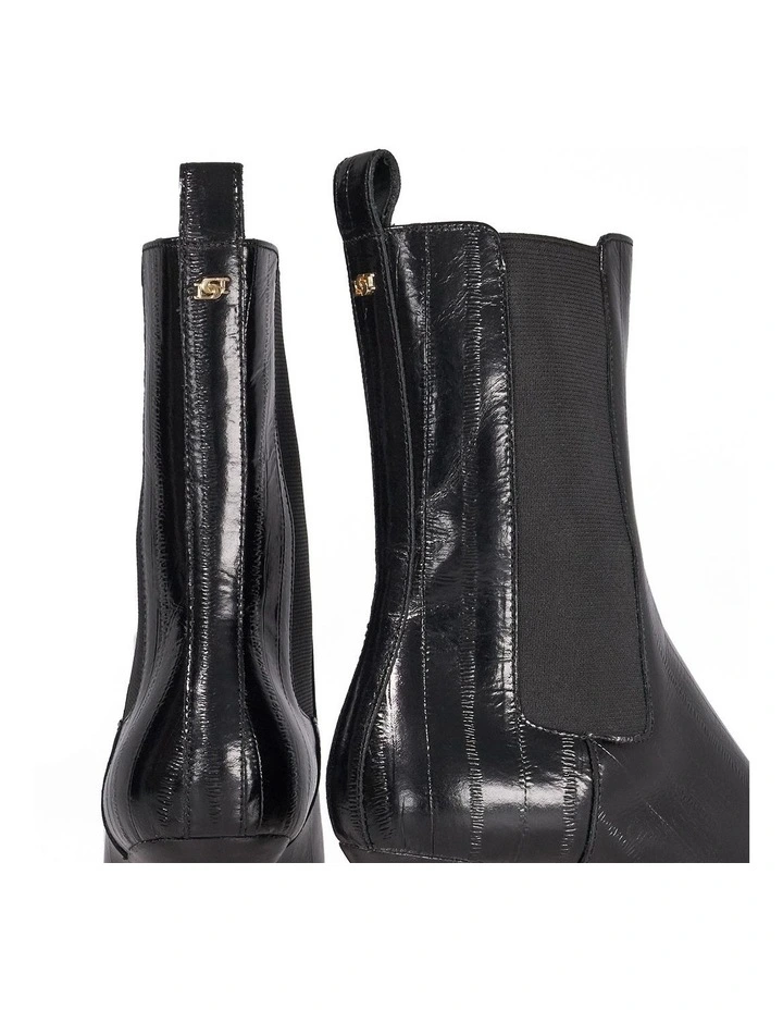 Odele Angle Heel Boots in Black image 6