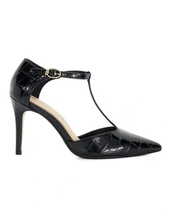 Castered Court Sandal in Black