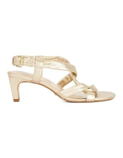 Motivating Heeled Sandal In Gold