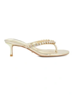 Mimis Thong Heel In Gold