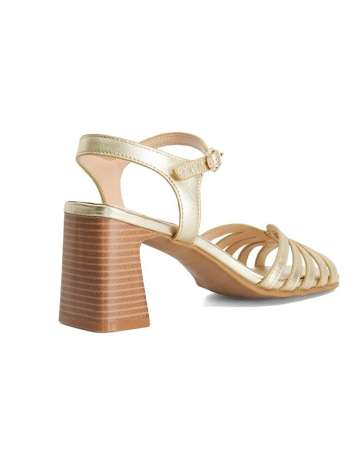 Jaelle Heeled Sandal In Gold image 4