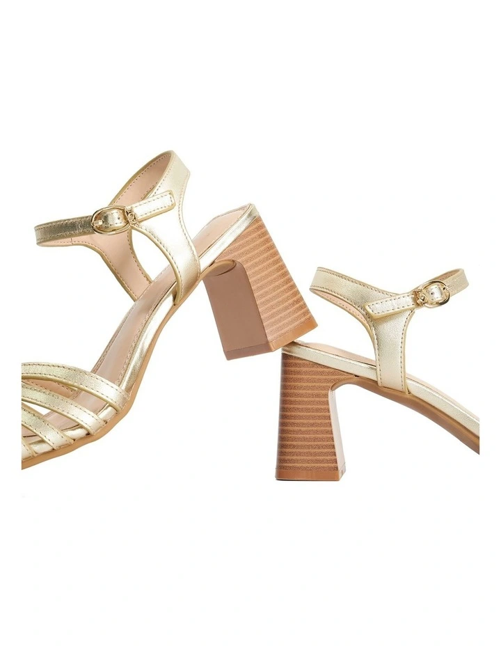Jaelle Heeled Sandal In Gold image 5