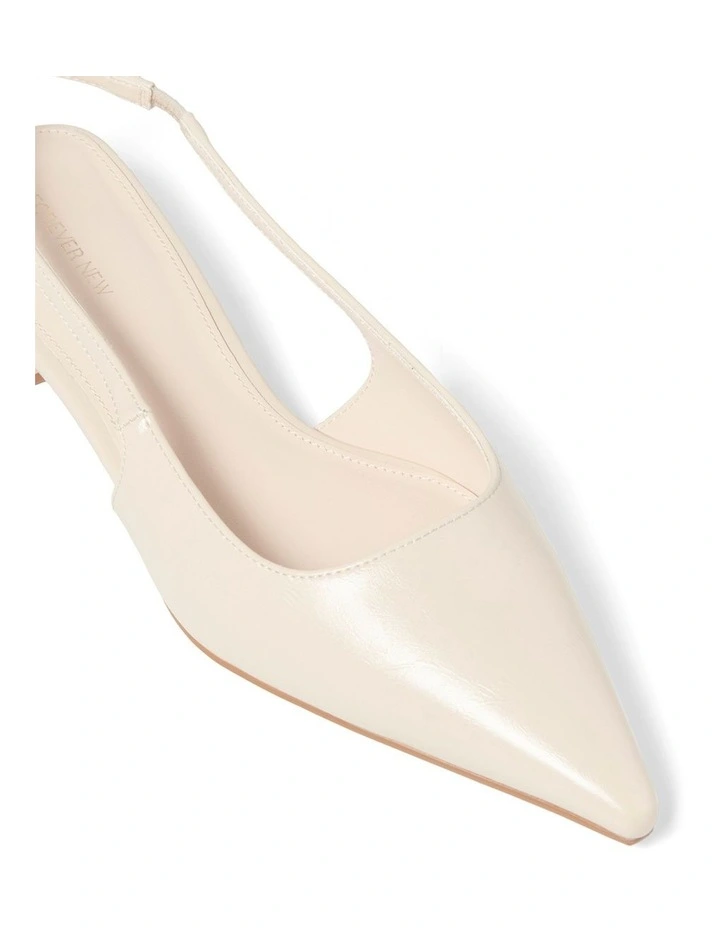 Shelby Slingback Flats in White image 2