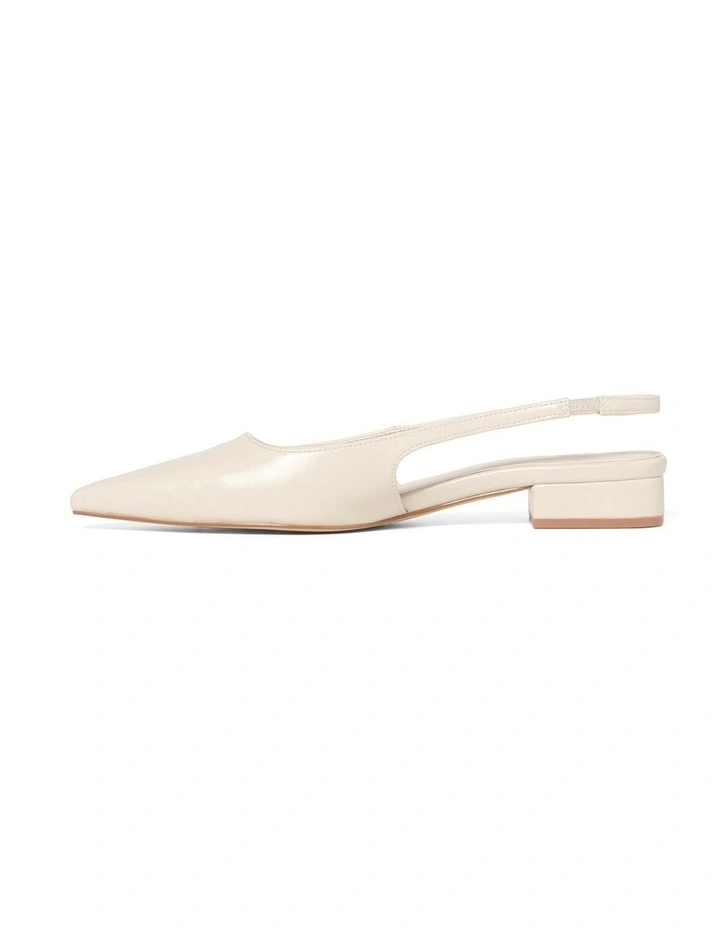 Shelby Slingback Flats in White image 4