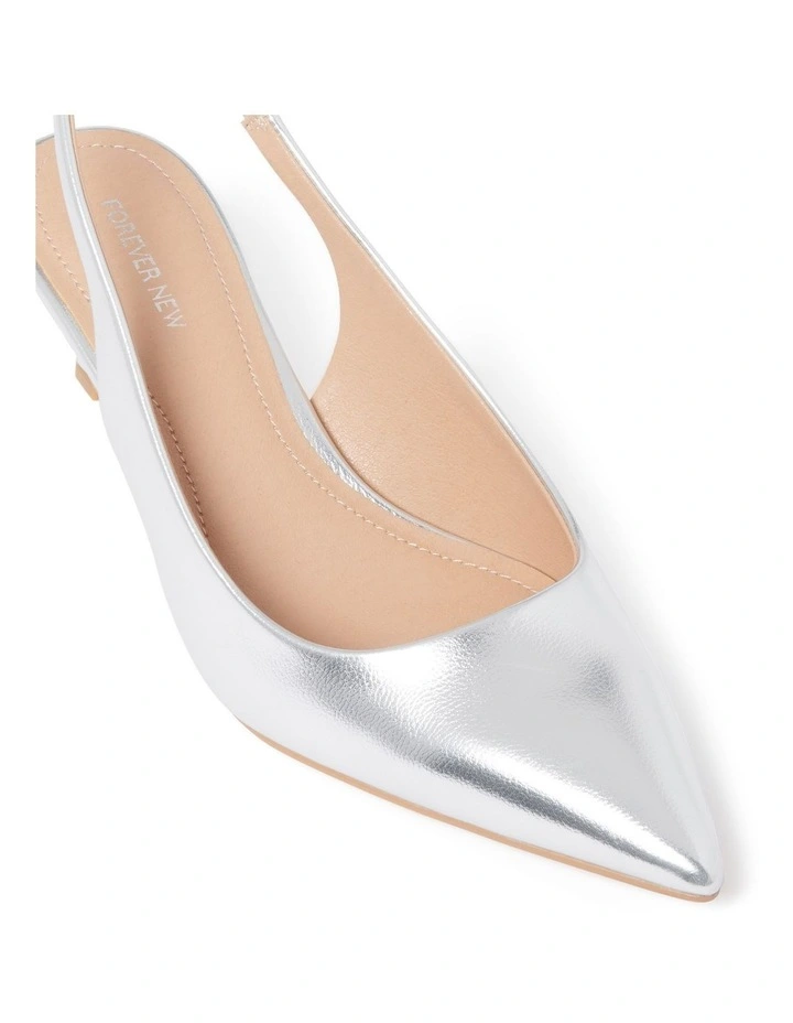 Nadine Slingback Pumps in Sliver image 2