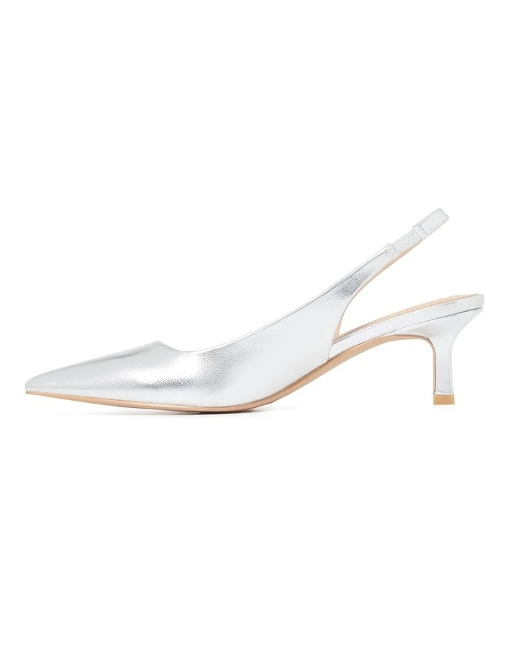 Nadine Slingback Pumps in Sliver image 3