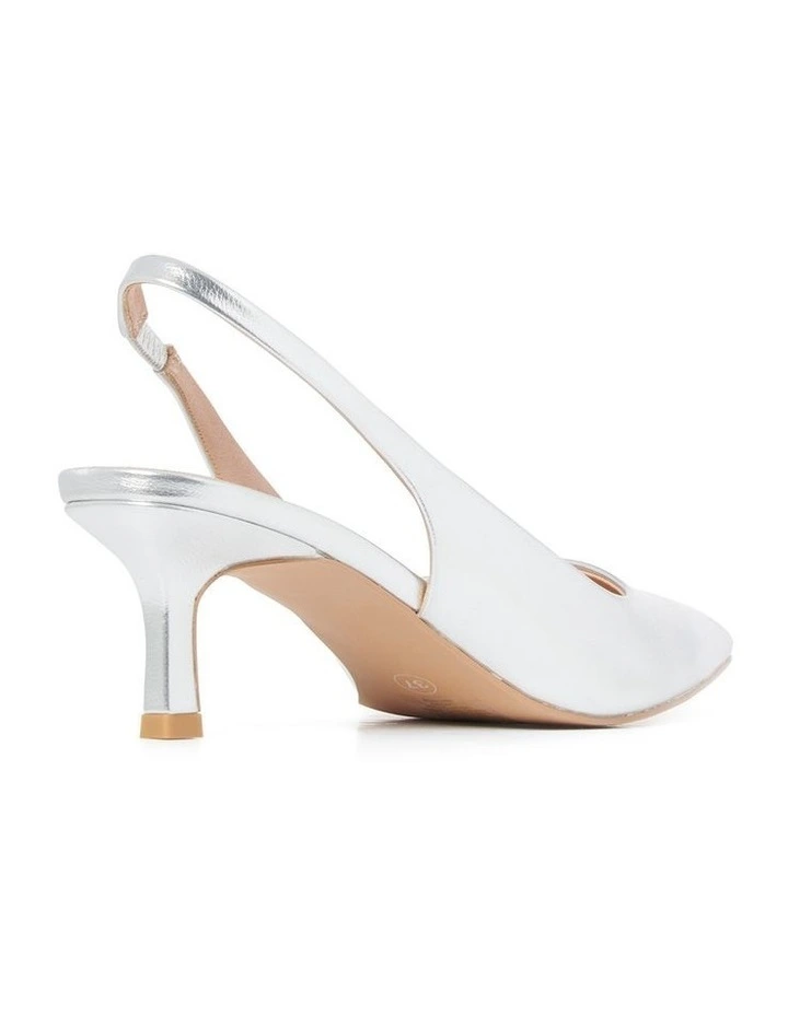 Nadine Slingback Pumps in Sliver image 4