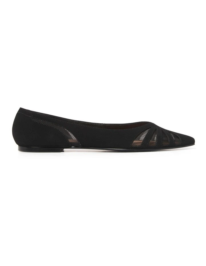 Melissa Mesh Detail Flats in Black image 1