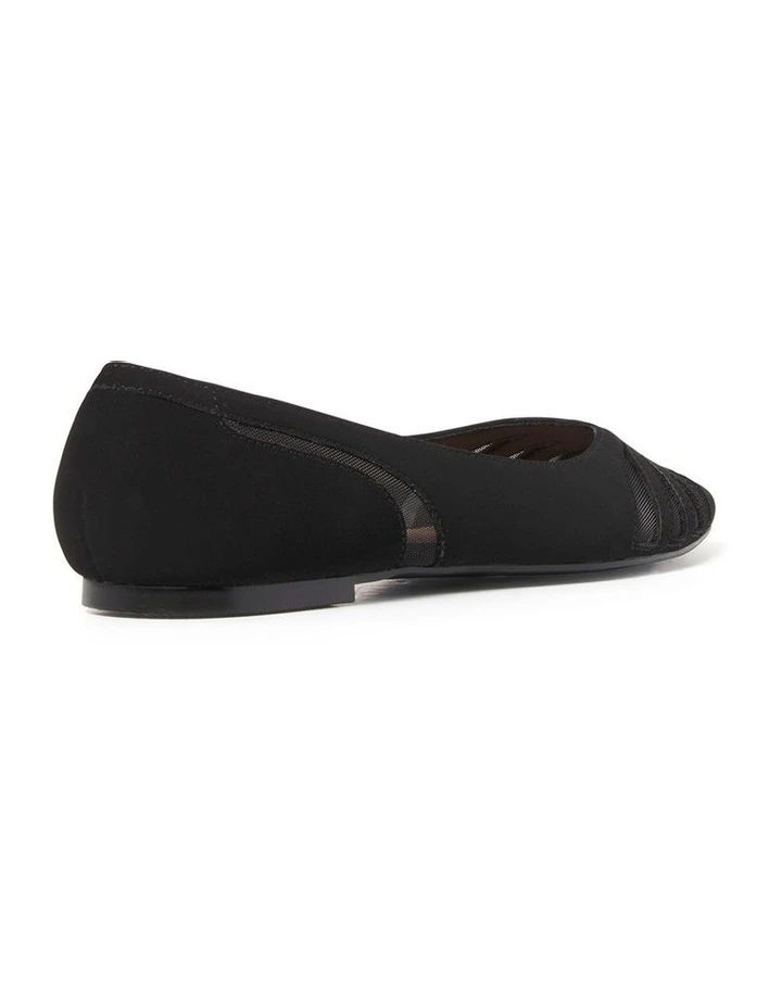 Melissa Mesh Detail Flats in Black image 4