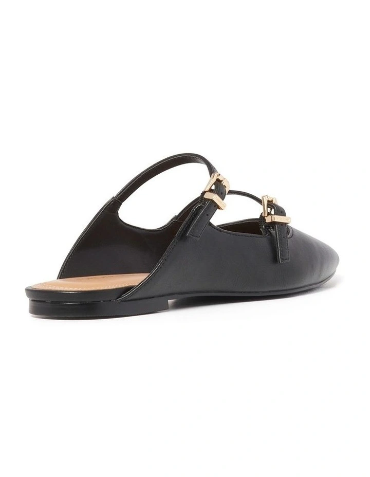 Kenzie Buckle Trim Mules in Black image 3