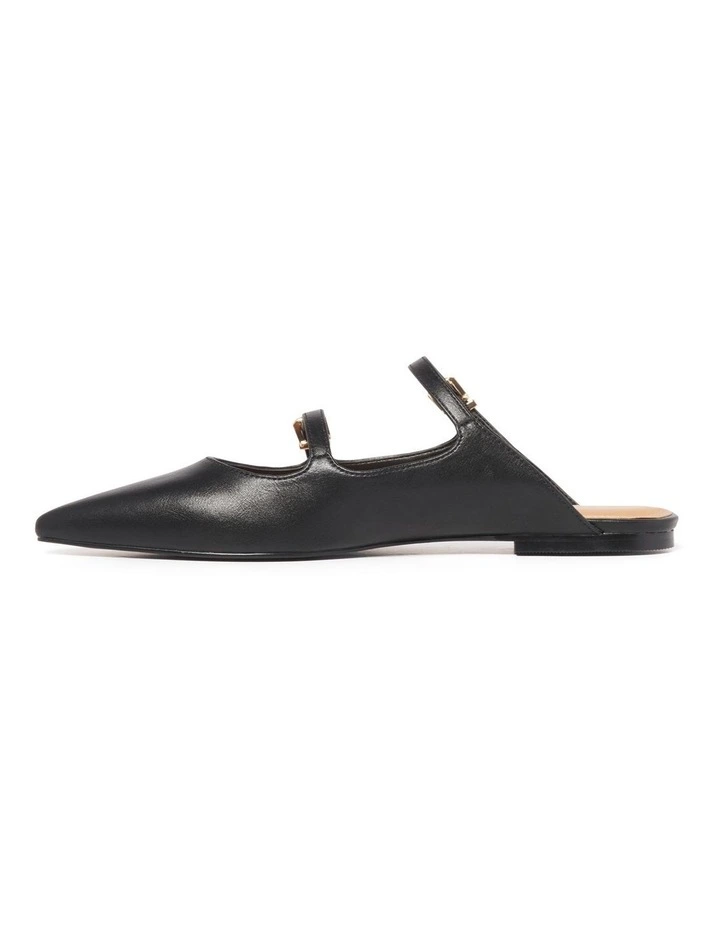 Kenzie Buckle Trim Mules in Black image 4