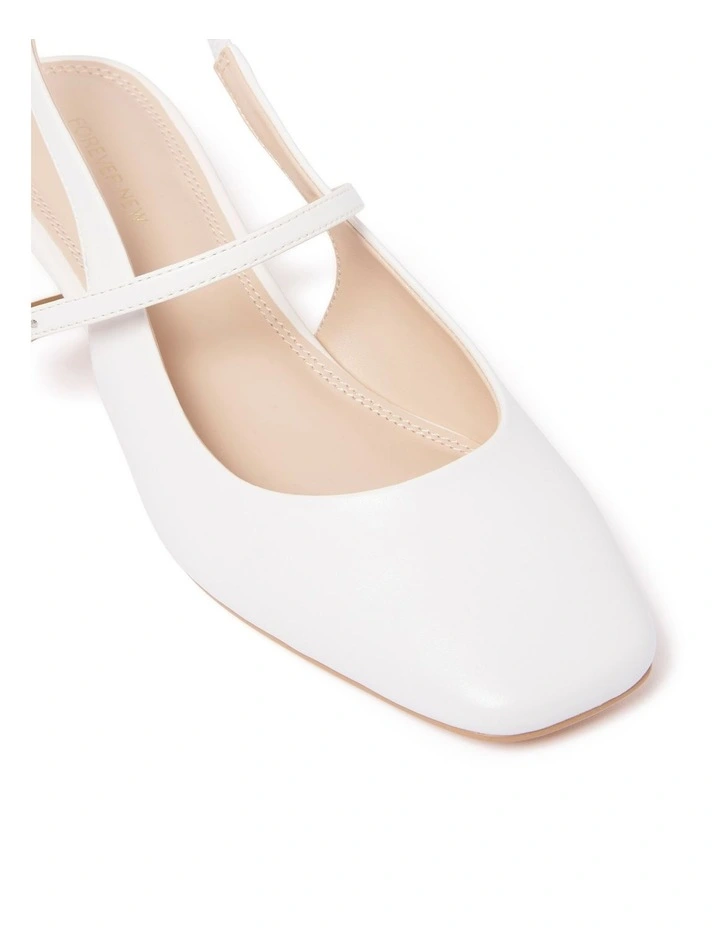 Skylar Slingback Flats in White image 2