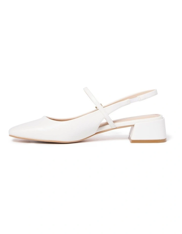 Kaiya Mary Jane Block Heels in White image 3