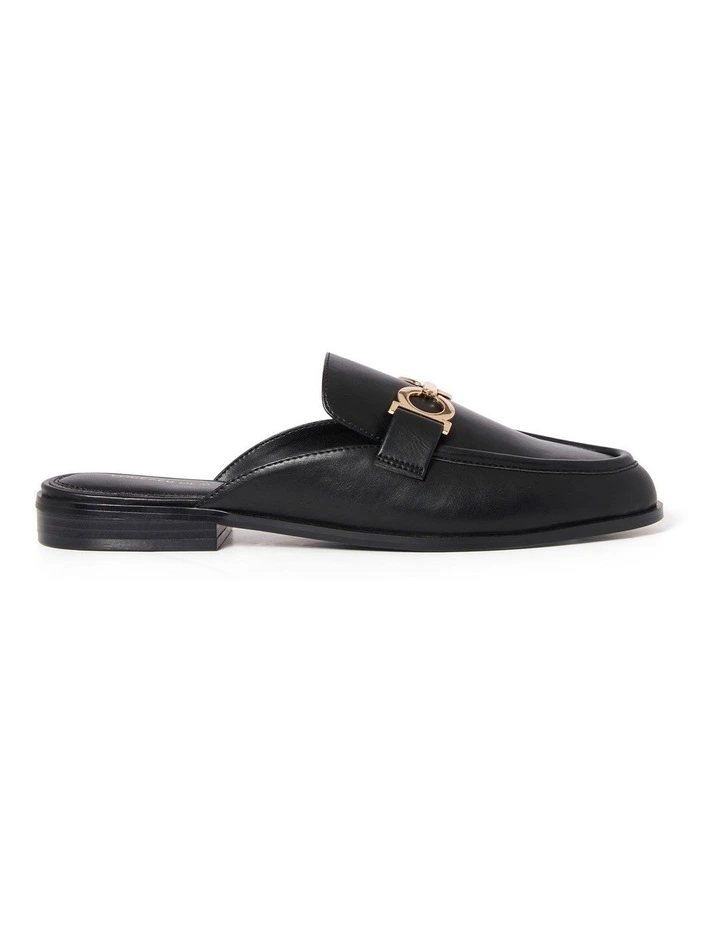 Betty Bit Trim Mule Loafers in Black image 1