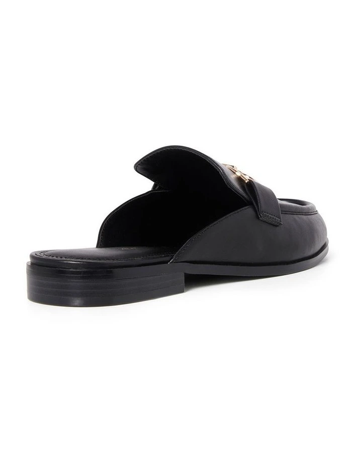 Betty Bit Trim Mule Loafers in Black image 3