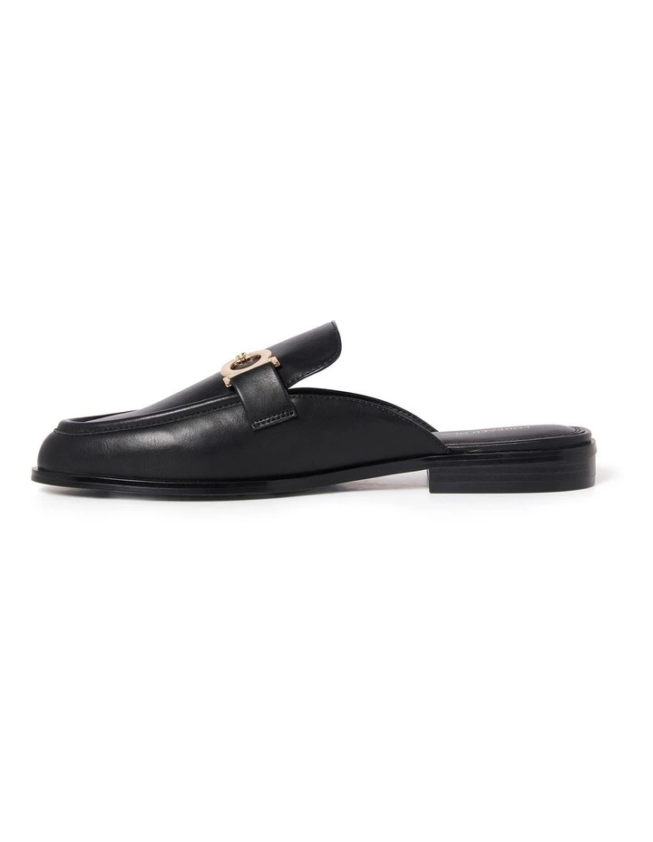 Betty Bit Trim Mule Loafers in Black image 4