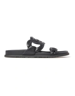 India Interlinked Sandals in Black