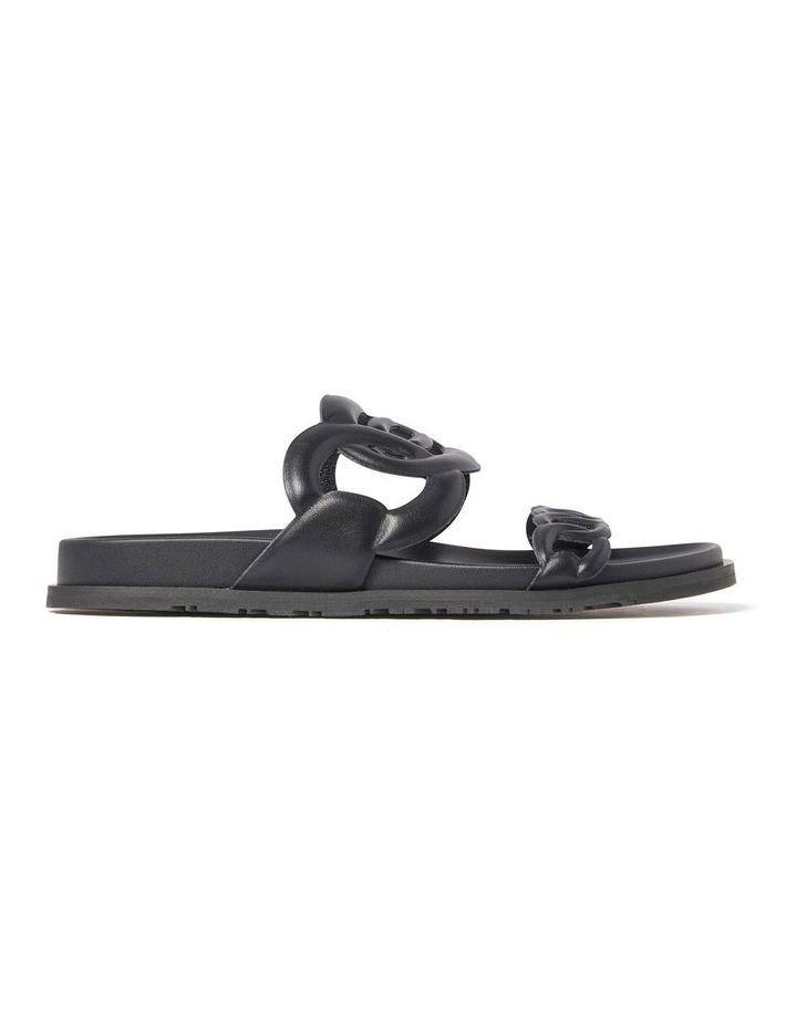 India Interlinked Sandals in Black image 1
