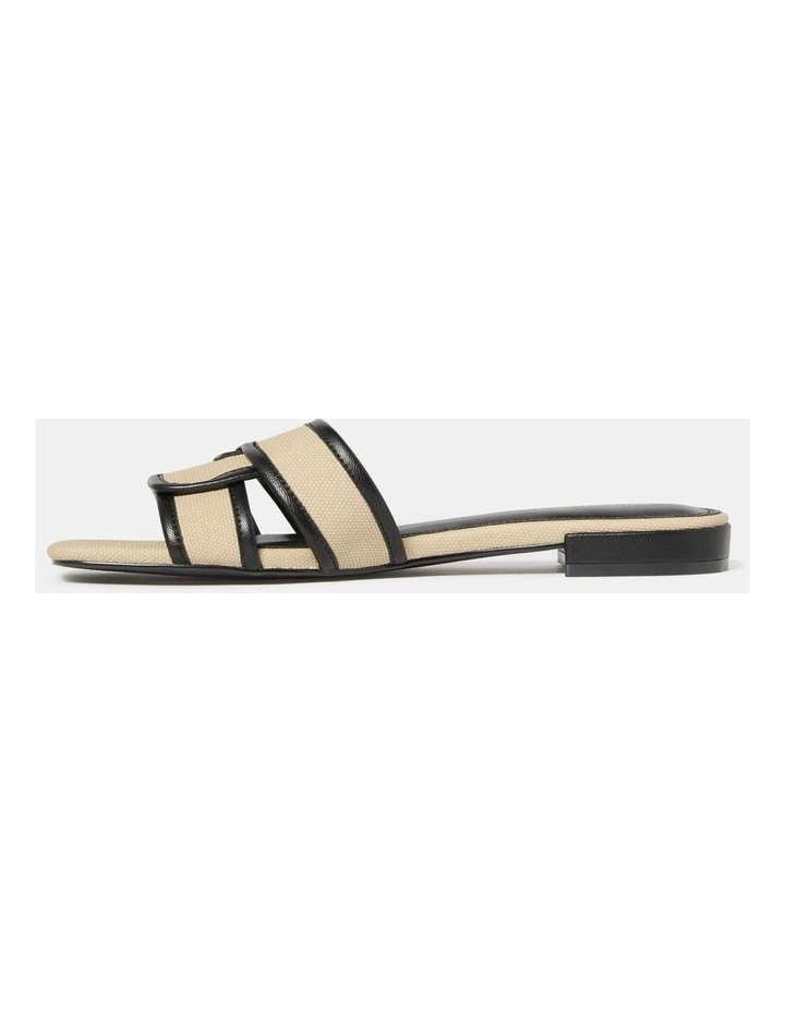 Geneva Interlinked Flat Sandals in Black image 4