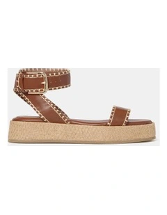 Meaca Flatform Sandals in Brown