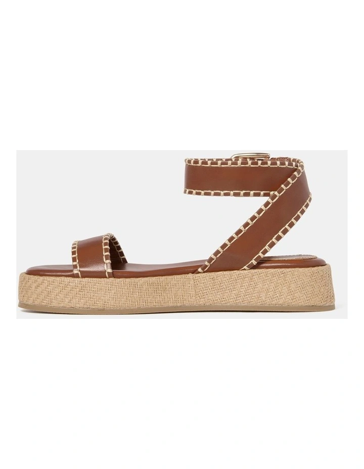 Meaca Flatform Sandals in Brown image 4