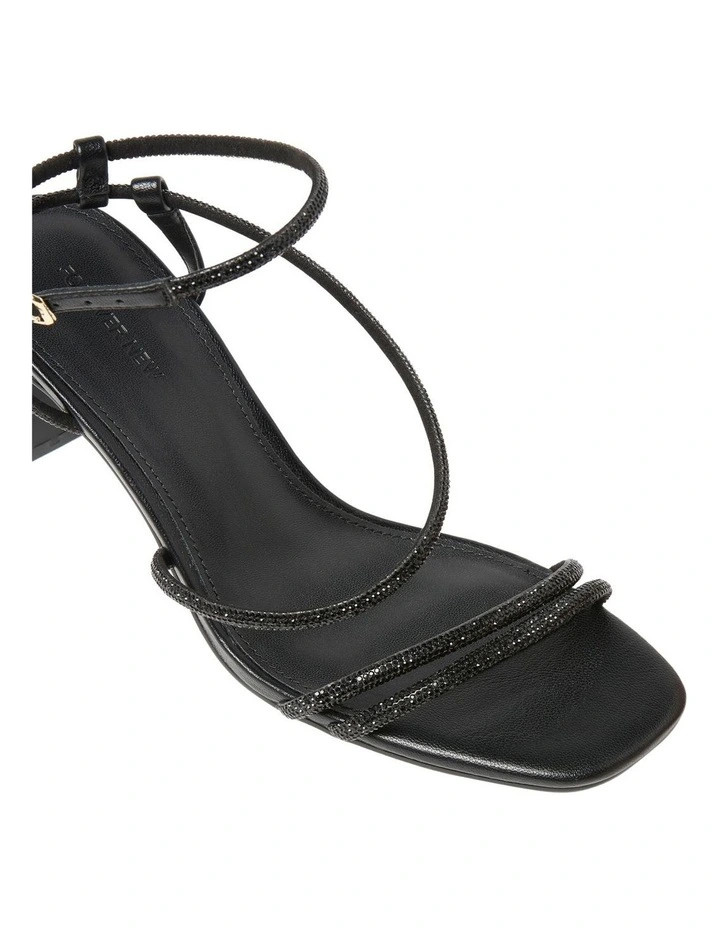 Mila Diamante Heeled Sandals in Black image 2