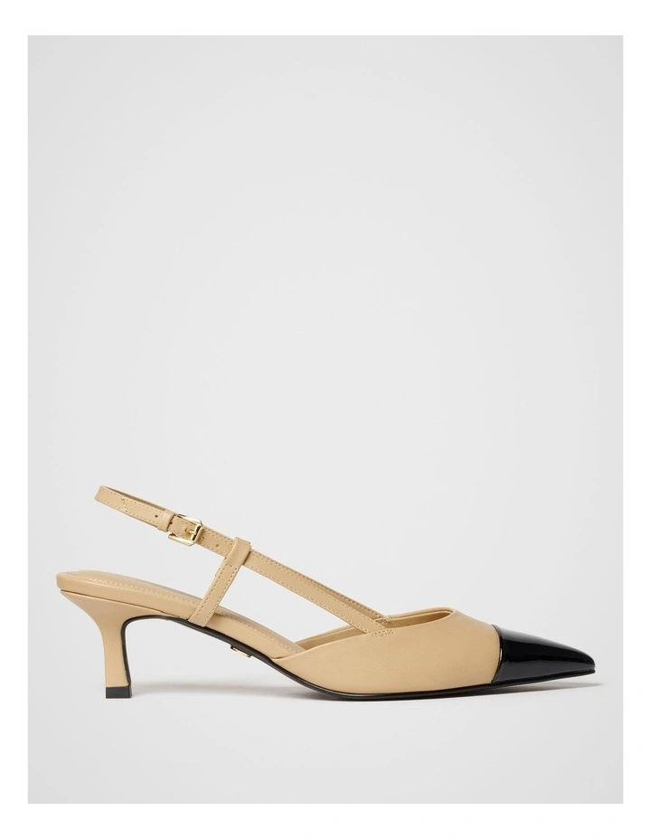 Taryn Toe Cap Slingback in Beige image 1