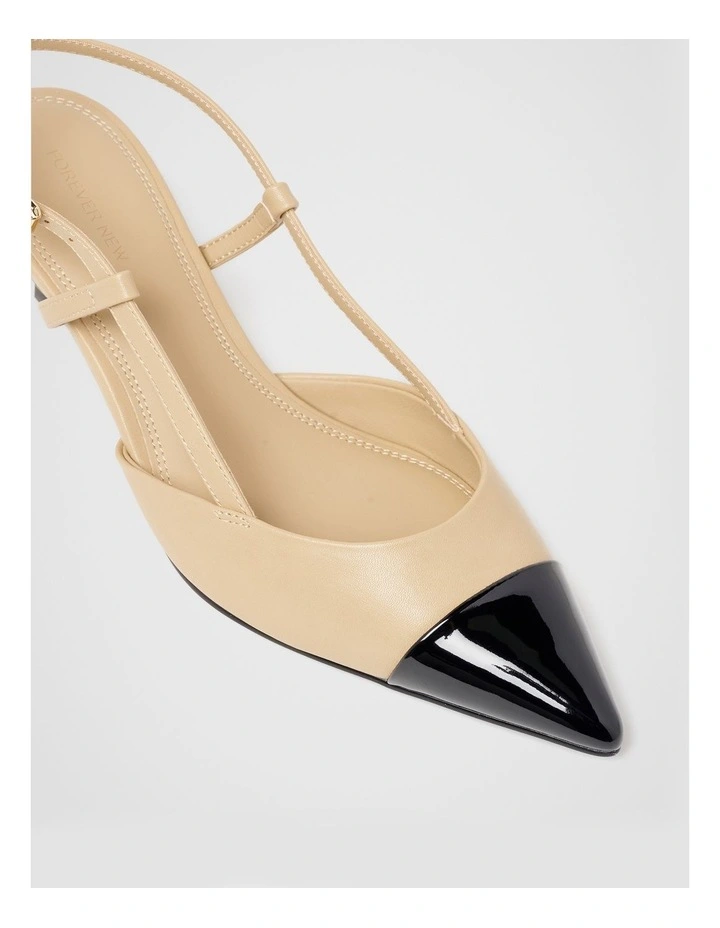 Taryn Toe Cap Slingback in Beige image 2