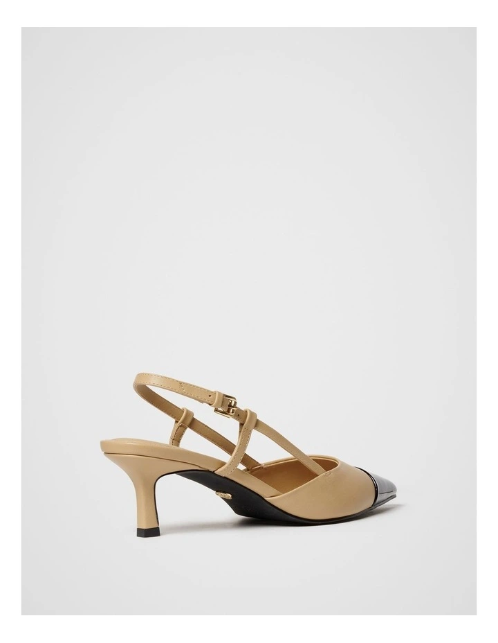 Taryn Toe Cap Slingback in Beige image 3