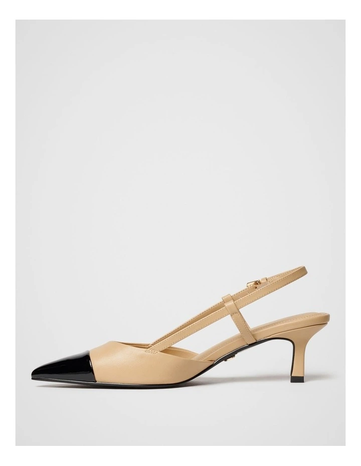 Taryn Toe Cap Slingback in Beige image 4