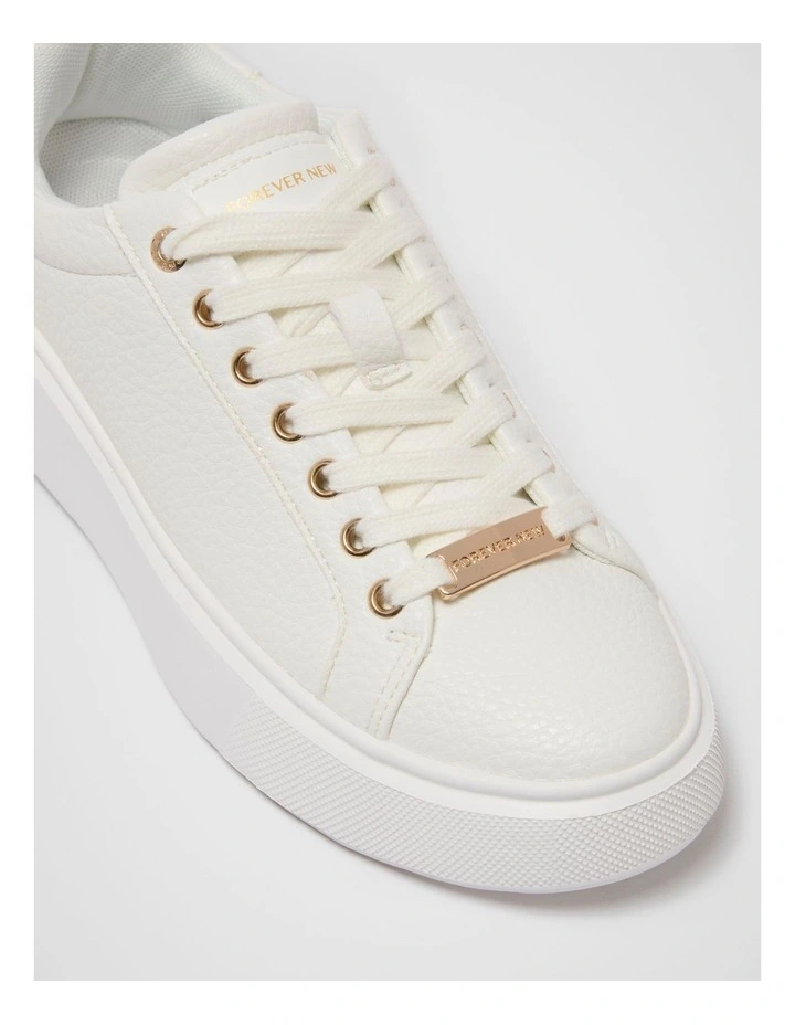 Eleanor 2 Flatform Sneakers in White image 2