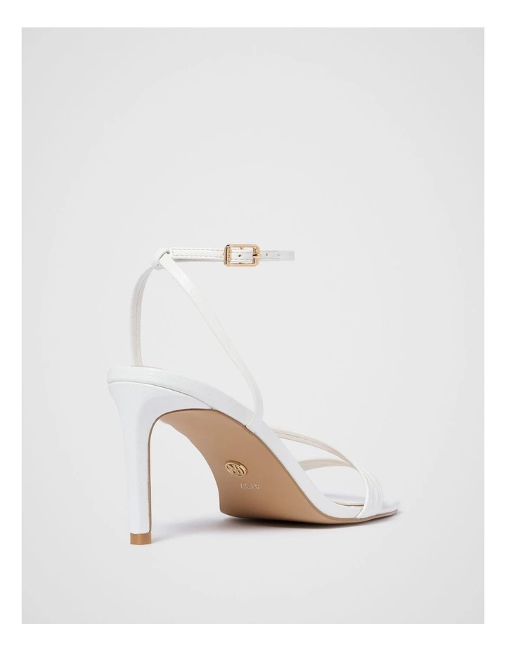 Sabrina Strappy Heels in White image 3