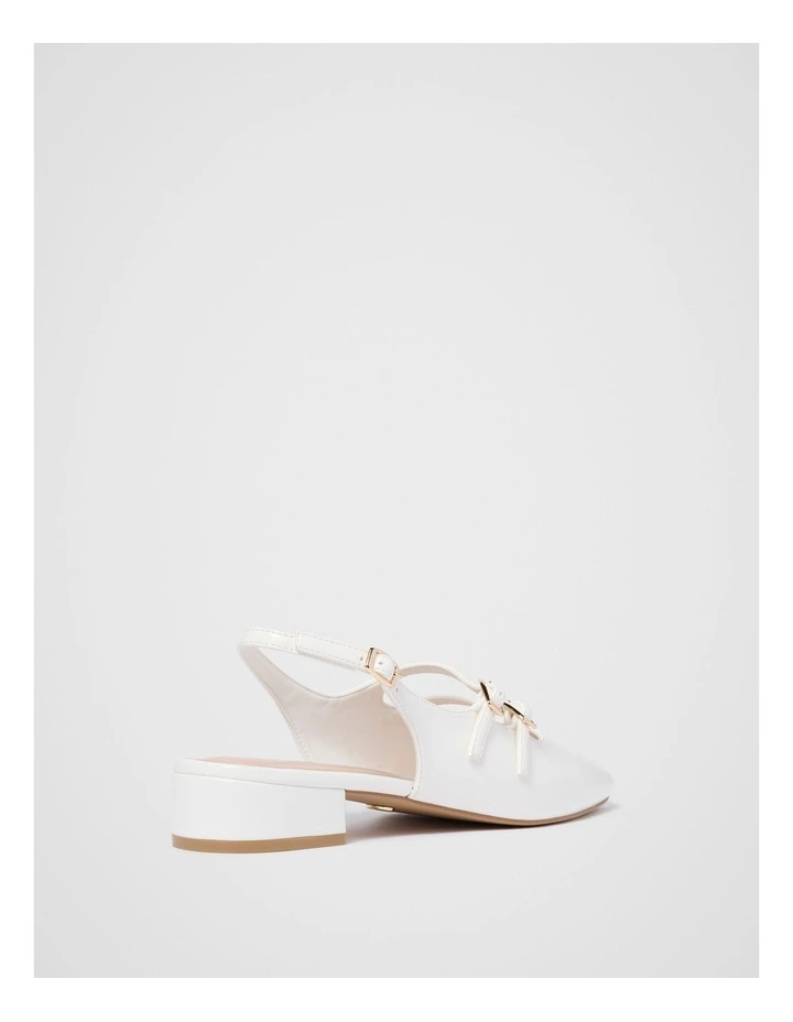 Dahlia Double Strap Mary Jane Heels in White image 3