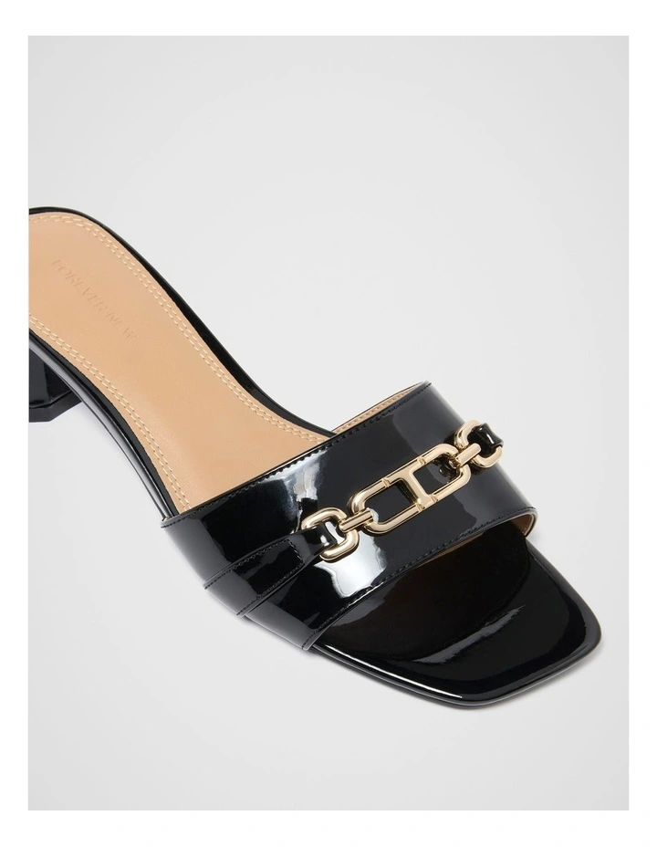 Lauren Bit Trim Mules in Black image 2