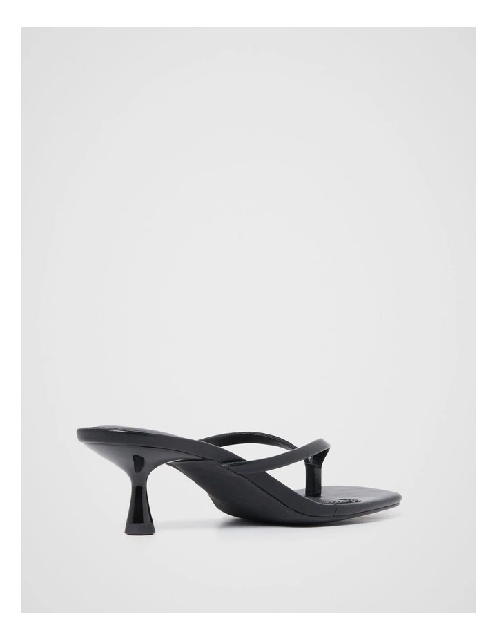 Teagan Toe Thong Heels in Black image 3