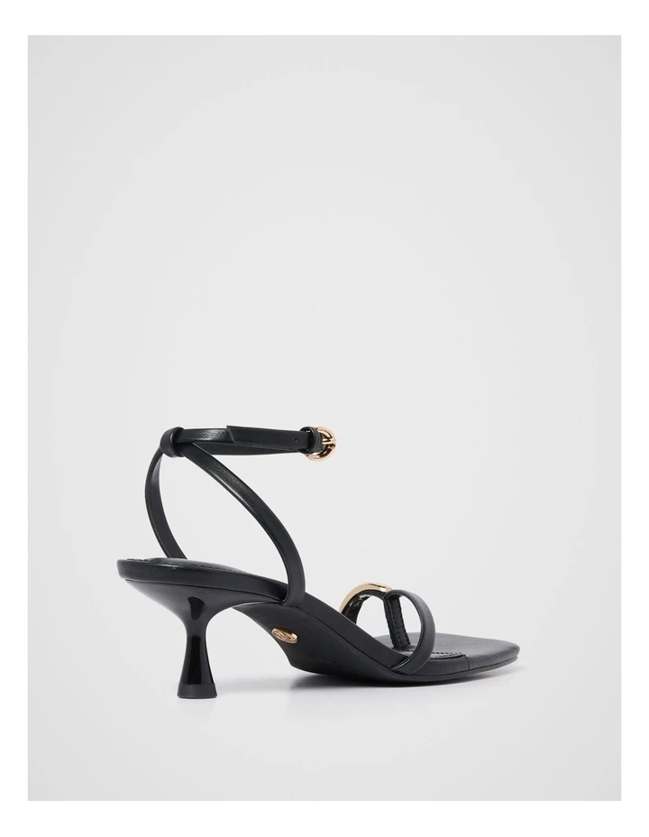 Tatiana Toe Loop Trim Strappy Sandals in Black image 4