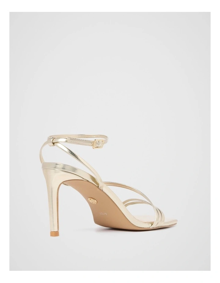 Sabrina Strappy Heels in Gold image 3