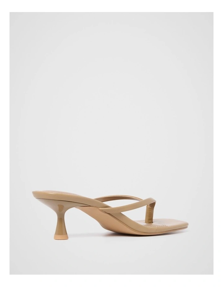 Teagan Toe Thong Heels in Brown image 3