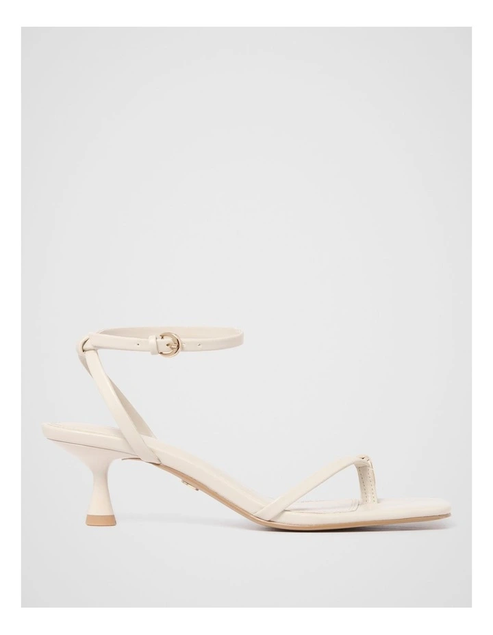 Tatiana Toe Loop Trim Strappy Sandals in Cream image 1