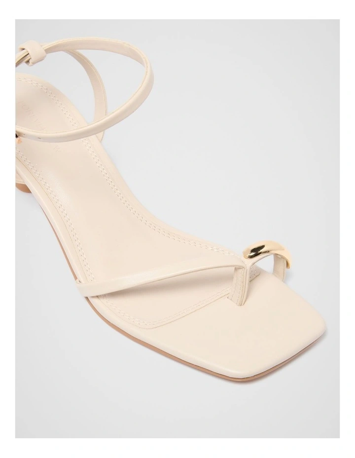 Tatiana Toe Loop Trim Strappy Sandals in Cream image 2