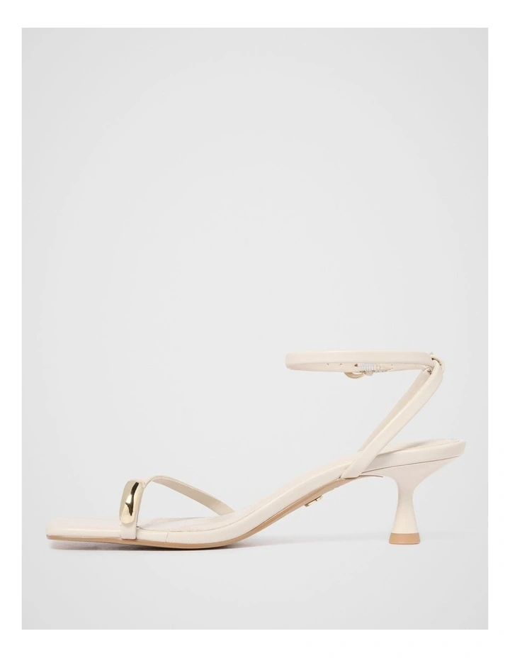 Tatiana Toe Loop Trim Strappy Sandals in Cream image 3