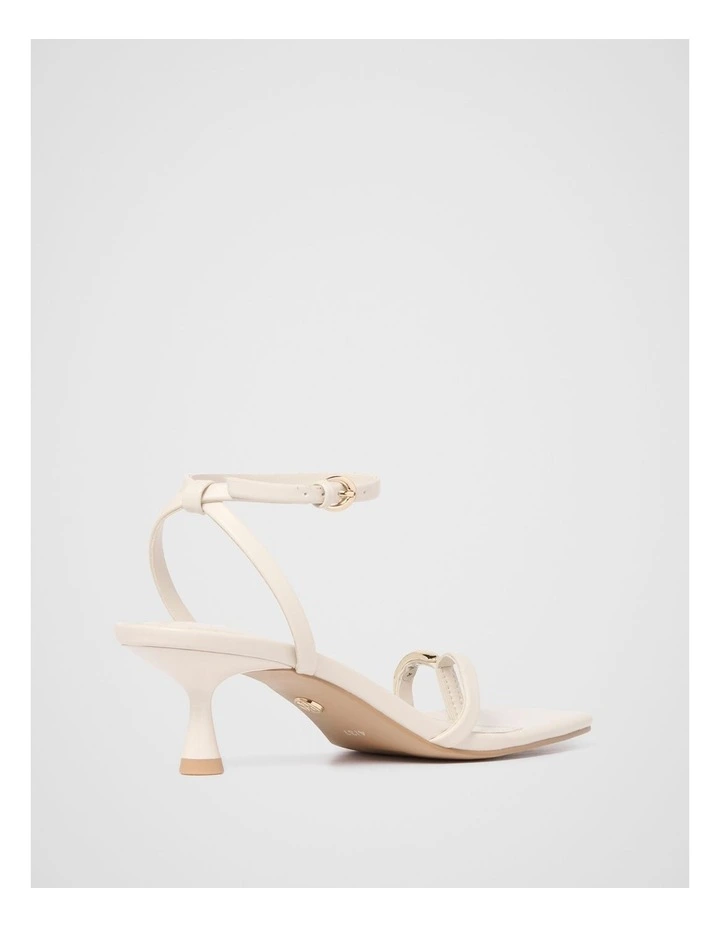 Tatiana Toe Loop Trim Strappy Sandals in Cream image 4