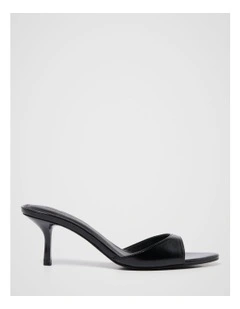 Polly Pointed Toe Mules in Black