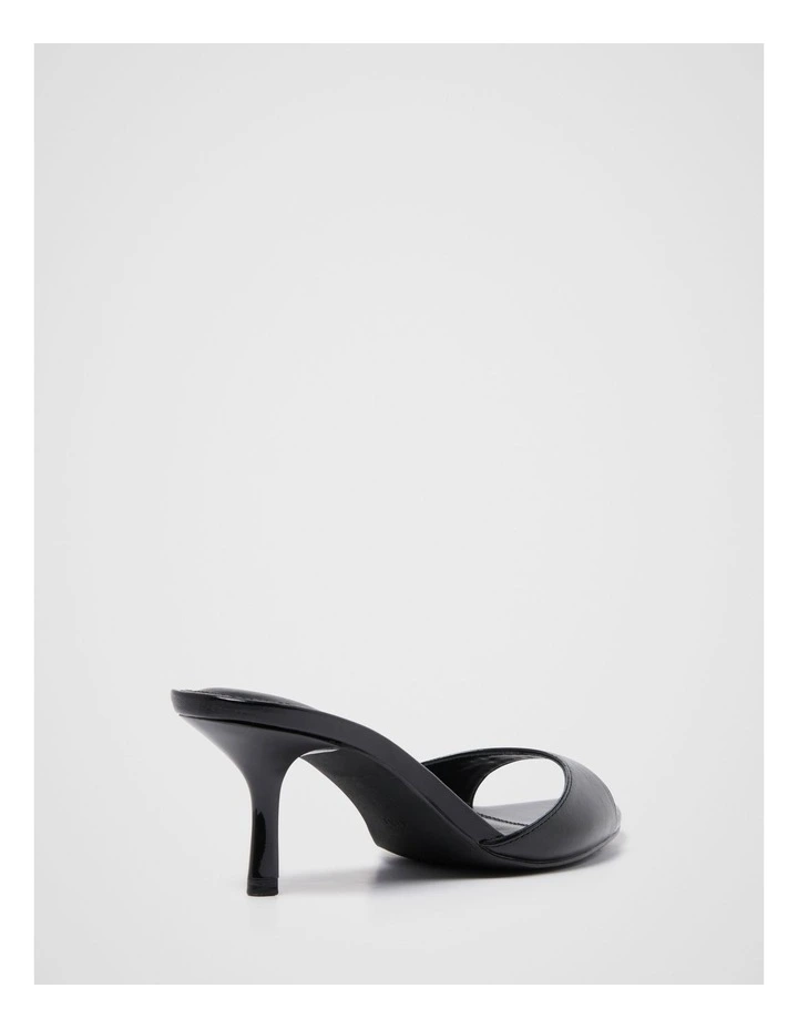 Polly Pointed Toe Mules in Black image 3